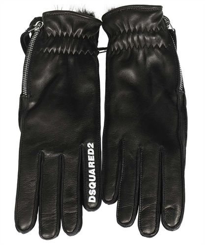 Dsquared2 Leather Gloves - Dsquared2 - Modalova