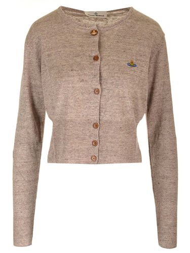 Brown Short Linen Cardigan - Vivienne Westwood - Modalova