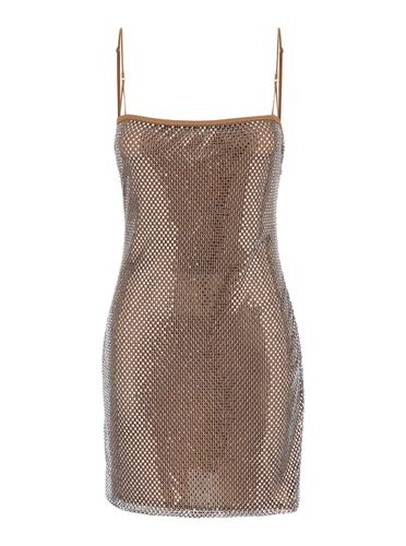 Silver/light Short Dress With Straps In Technical Fabric Woman - Giuseppe di Morabito - Modalova