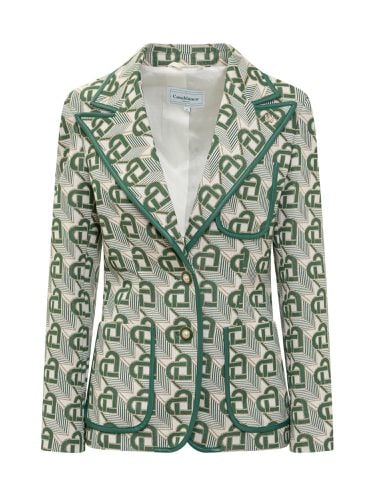 Heart Monogram Jacquard Single-breasted Jacket - Casablanca - Modalova