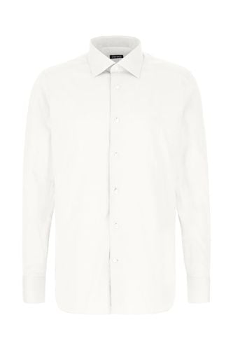 Zegna White Poplin Shirt - Zegna - Modalova