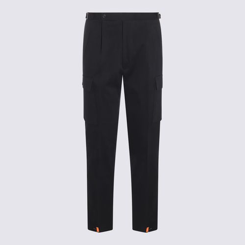 Black Cotton Stretch Cargo Pants - Kiton - Modalova