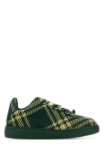 Embroidered Fabric Box Sneakers - Burberry - Modalova