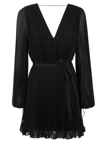 V-neck Pleated Mini Dress - Max Mara Pianoforte - Modalova