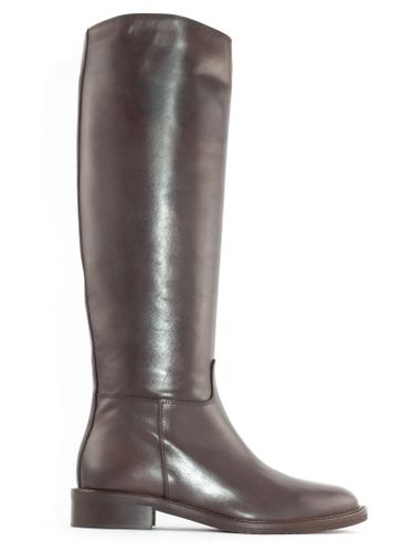 Julie Dee Dark Brown Leather Boot - Julie Dee - Modalova