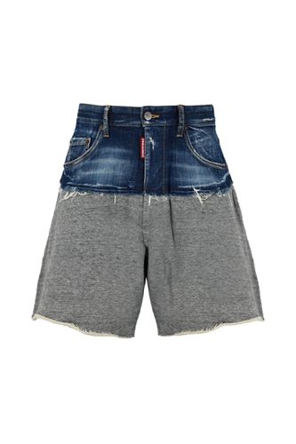 Bermuda Shorts In And Fleece Blend - Dsquared2 - Modalova