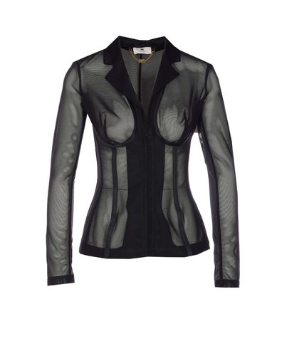 Transparent Bustier Shirt - Elisabetta Franchi - Modalova