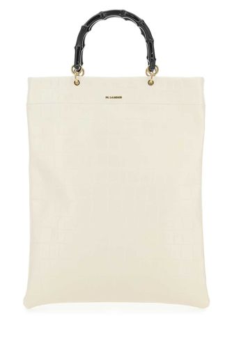 Ivory Leather Medium Shopping Bag - Jil Sander - Modalova