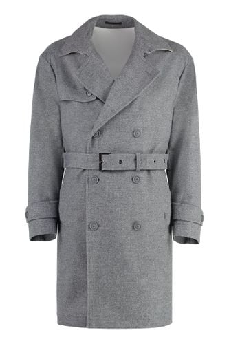 Hugo Boss Flannel Trench Coat - Hugo Boss - Modalova