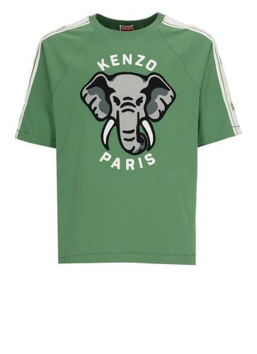 Kenzo Elephant Crewneck T-shirt - Kenzo - Modalova