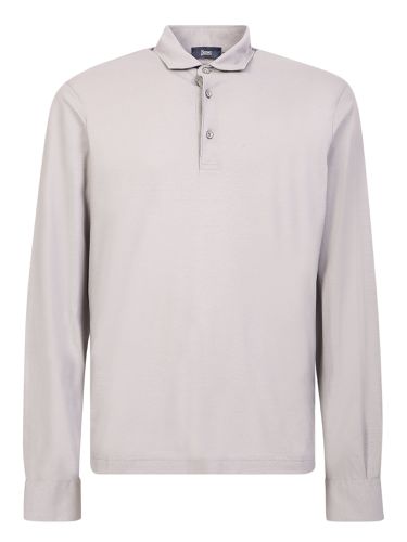Herno Grey Jersey Polo Shirt - Herno - Modalova