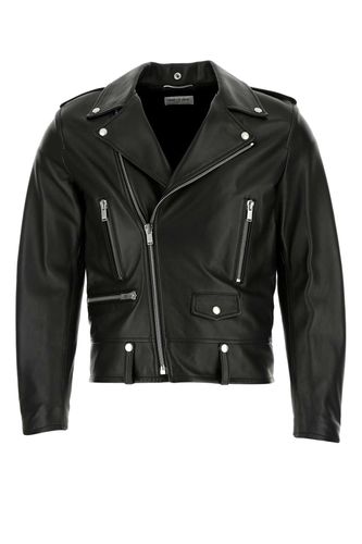 Saint Laurent Black Leather Jacket - Saint Laurent - Modalova