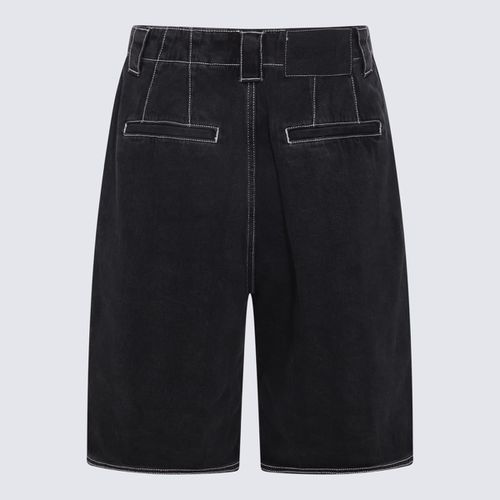 Sunnei Washed Black Denim Shorts - Sunnei - Modalova
