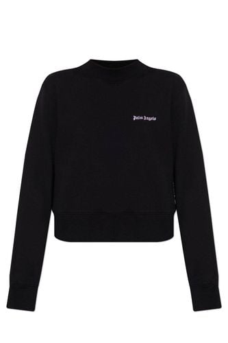 Logo Embroidered Crewneck Sweatshirt - Palm Angels - Modalova