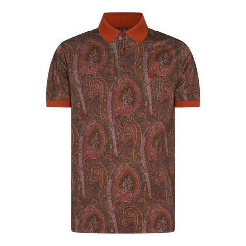 Paisley Printed Short-sleeved Polo Shirt - Etro - Modalova