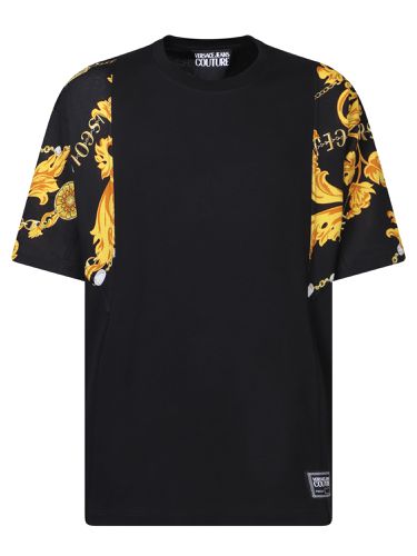 Barocco Print Crewneck T-shirt - Versace Jeans Couture - Modalova