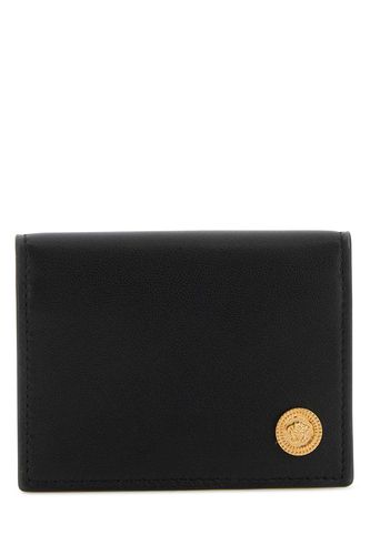 Black Leather Medusa Biggie Wallet - Versace - Modalova