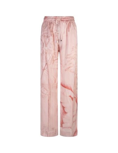 Kiton Pink Printed Silk Trousers - Kiton - Modalova