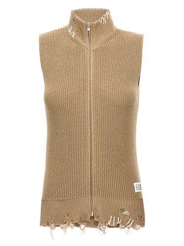 MM6 Maison Margiela Destroyed Vest - MM6 Maison Margiela - Modalova