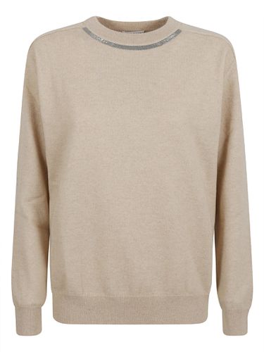 Embellished Ribbed Sweater - Brunello Cucinelli - Modalova