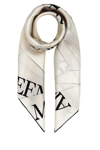 Ivory Silk Foulard - Alexander McQueen - Modalova