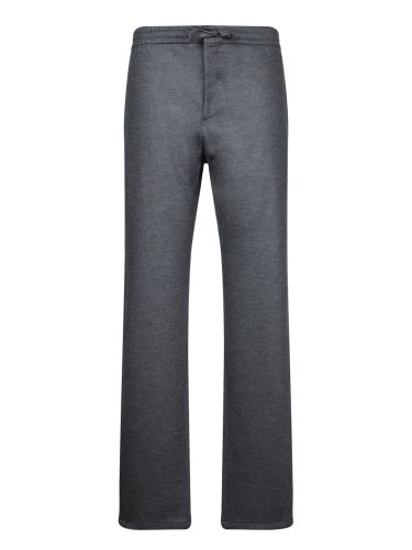 Canali Dark Grey Flannel Trousers - Canali - Modalova