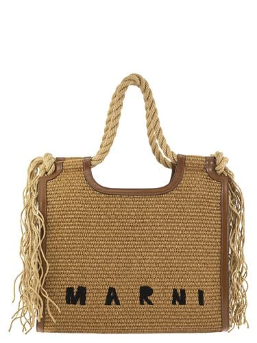 Marcel Summer Brown Leather And Fabric Bag - Marni - Modalova