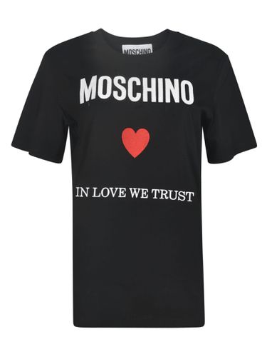 Moschino In Love We Trust T-shirt - Moschino - Modalova