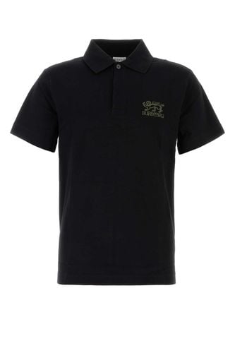 Burberry Black Piquet Polo Shirt - Burberry - Modalova