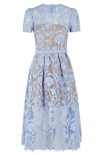 Lily Lace Midi Dress - self-portrait - Modalova