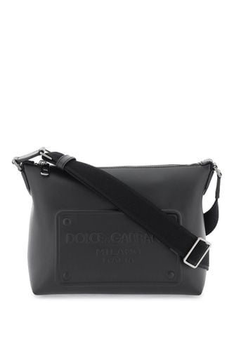 Leather Crossbody Bag With Debossed Logo - Dolce & Gabbana - Modalova
