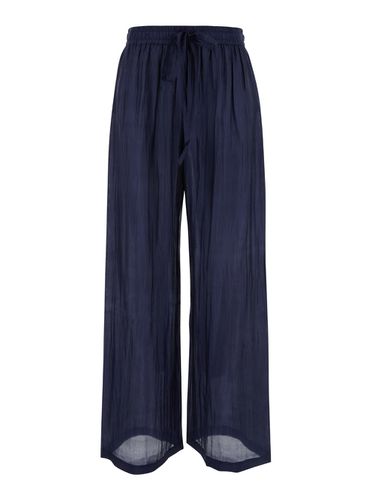 Palazzo Pants With Drawstring In Silk Woman - The Rose Ibiza - Modalova