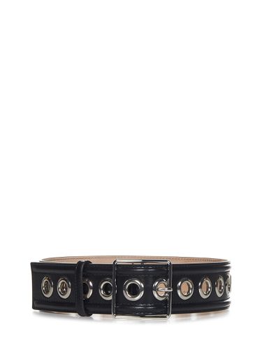 Medium Black Belt With Eyelets - Alexander McQueen - Modalova