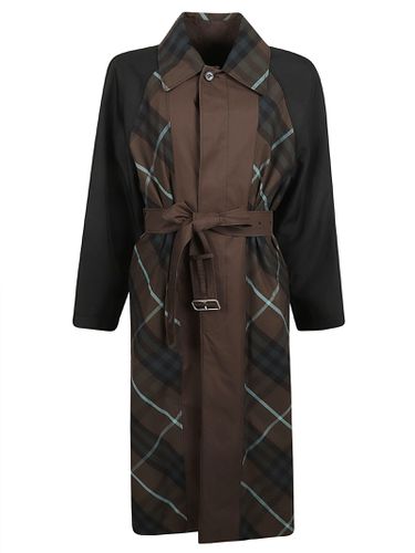 Burberry Check Belted Long Coat - Burberry - Modalova