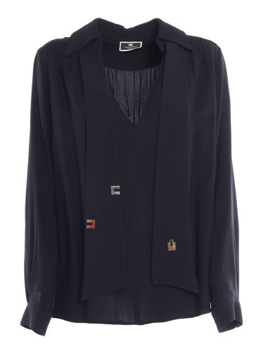 Elisabetta Franchi Black Shirt - Elisabetta Franchi - Modalova