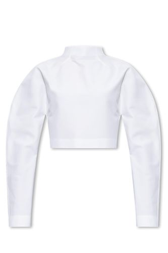 Ala Cropped Top With Standing Collar - Alaia - Modalova