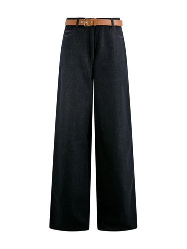 Belted Straight Leg Pants - Max Mara Studio - Modalova