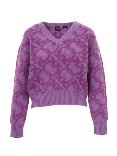 Pinko V-neck Intarsia Knit Jumper - Pinko - Modalova