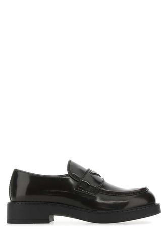 Prada Dark Brown Leather Loafers - Prada - Modalova