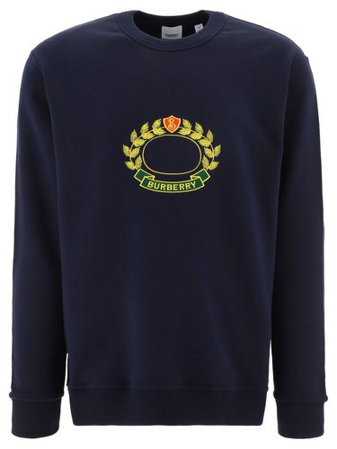 Logo Embroidered Crewneck Sweatshirt - Burberry - Modalova