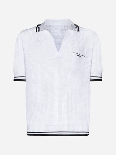 Prada Jacquard Knit Polo Shirt - Prada - Modalova