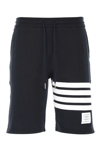 Dark Blue Cotton Bermuda Shorts - Thom Browne - Modalova