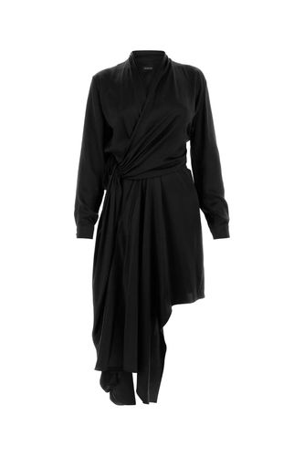 Balenciaga Black Satin Dress - Balenciaga - Modalova