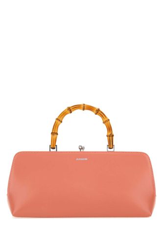 Salmon Leather Small Goji Bamboo Handbag - Jil Sander - Modalova