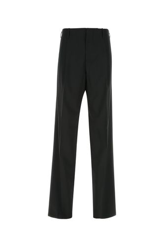 Versace Black Stretch Wool Pant - Versace - Modalova