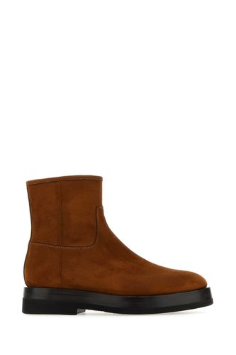 Santoni Caramel Suede Ankle Boots - Santoni - Modalova