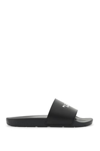 Logo Embossed Slip-on Sandals - Off-White - Modalova