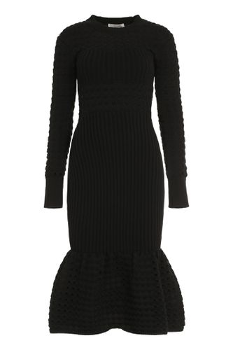 Ribbed Knit Midi Dress - Alexander McQueen - Modalova