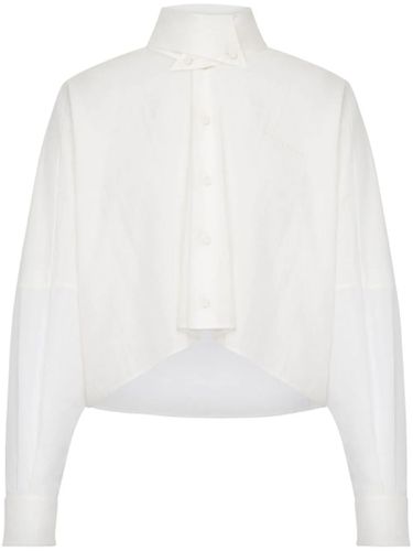 Cotton Blend Cropped Shirt - Philosophy di Lorenzo Serafini - Modalova