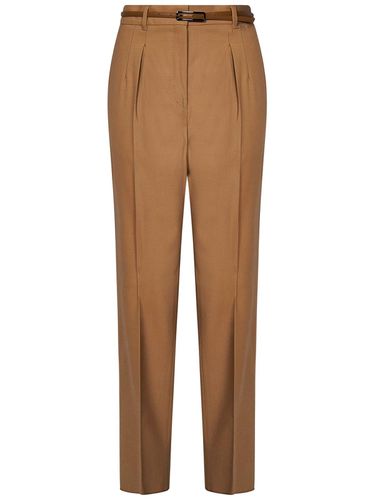 Belted High Waist Trousers - Max Mara Studio - Modalova